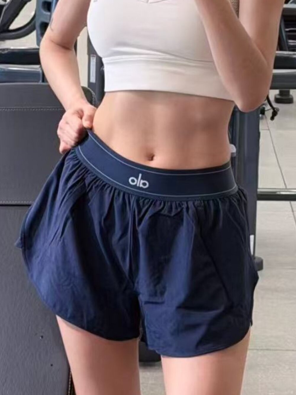 Alo Yoga💙Match Point Short Navy Blue Women’s Athletic Shorts